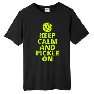 Keep Calm And Pickle On Pickleball Tall Fusion ChromaSoft Performance T-Shirt