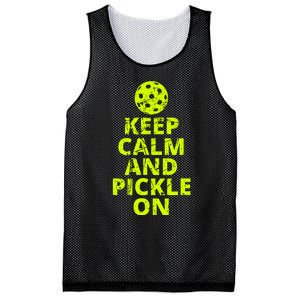 Keep Calm And Pickle On Pickleball Mesh Reversible Basketball Jersey Tank