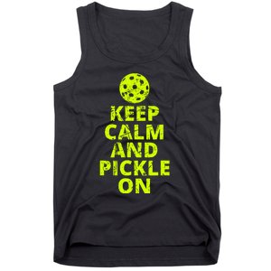 Keep Calm And Pickle On Pickleball Tank Top