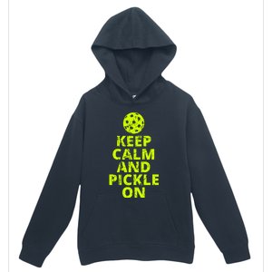 Keep Calm And Pickle On Pickleball Urban Pullover Hoodie