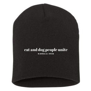 Kamala Cat And Dog People Unite Short Acrylic Beanie