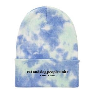 Kamala Cat And Dog People Unite Tie Dye 12in Knit Beanie