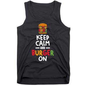 Keep Calm And Burger On Tank Top