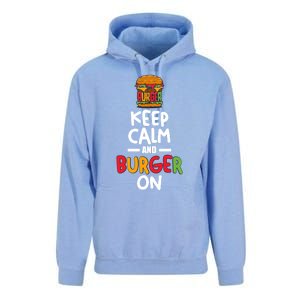 Keep Calm And Burger On Unisex Surf Hoodie