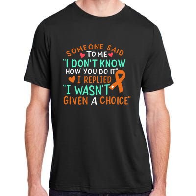 Kidney Cancer Awareness Ribbon Orange Fighter Chemo Cute Gift Adult ChromaSoft Performance T-Shirt