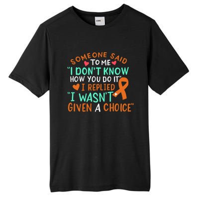 Kidney Cancer Awareness Ribbon Orange Fighter Chemo Cute Gift Tall Fusion ChromaSoft Performance T-Shirt