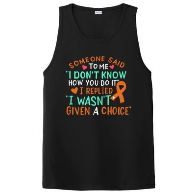 Kidney Cancer Awareness Ribbon Orange Fighter Chemo Cute Gift PosiCharge Competitor Tank