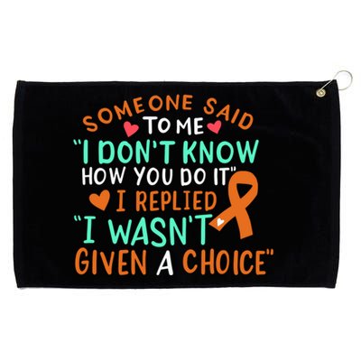 Kidney Cancer Awareness Ribbon Orange Fighter Chemo Cute Gift Grommeted Golf Towel