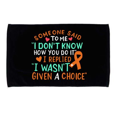 Kidney Cancer Awareness Ribbon Orange Fighter Chemo Cute Gift Microfiber Hand Towel