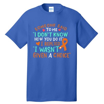 Kidney Cancer Awareness Ribbon Orange Fighter Chemo Cute Gift Tall T-Shirt