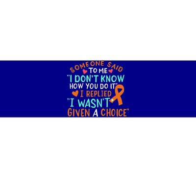 Kidney Cancer Awareness Ribbon Orange Fighter Chemo Cute Gift Bumper Sticker