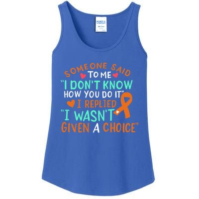 Kidney Cancer Awareness Ribbon Orange Fighter Chemo Cute Gift Ladies Essential Tank