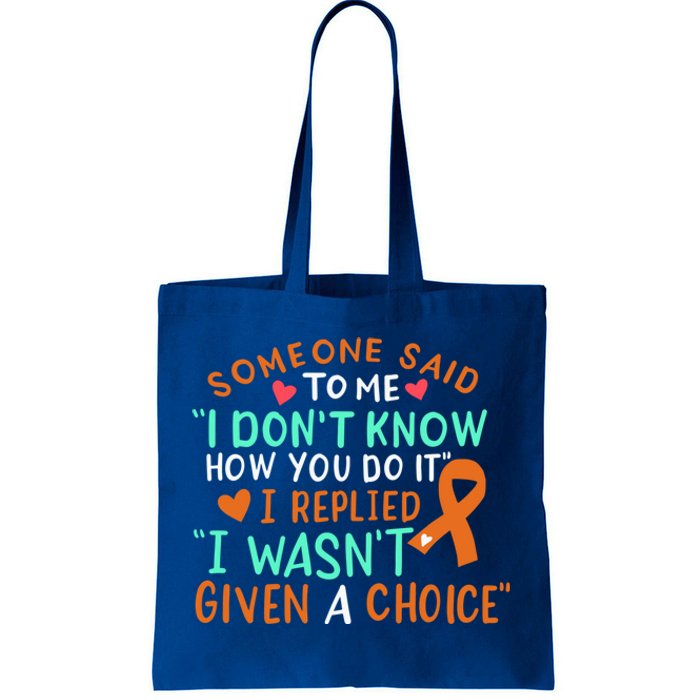 Kidney Cancer Awareness Ribbon Orange Fighter Chemo Cute Gift Tote Bag