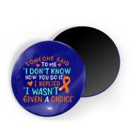 Kidney Cancer Awareness Ribbon Orange Fighter Chemo Cute Gift Magnet