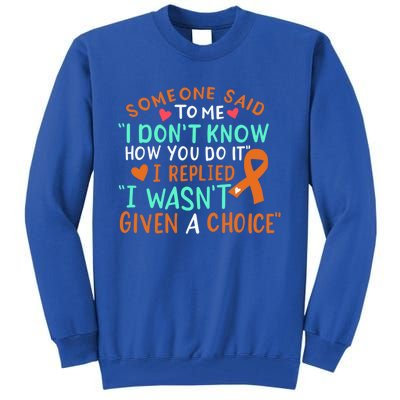 Kidney Cancer Awareness Ribbon Orange Fighter Chemo Cute Gift Tall Sweatshirt