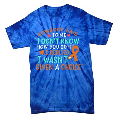 Kidney Cancer Awareness Ribbon Orange Fighter Chemo Cute Gift Tie-Dye T-Shirt