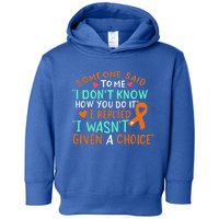 Kidney Cancer Awareness Ribbon Orange Fighter Chemo Cute Gift Toddler Hoodie