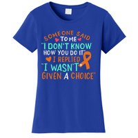 Kidney Cancer Awareness Ribbon Orange Fighter Chemo Cute Gift Women's T-Shirt