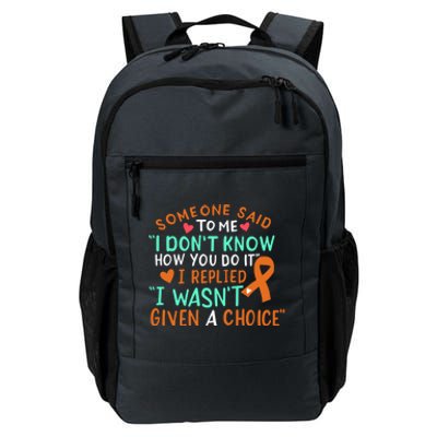 Kidney Cancer Awareness Ribbon Orange Fighter Chemo Cute Gift Daily Commute Backpack