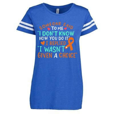 Kidney Cancer Awareness Ribbon Orange Fighter Chemo Cute Gift Enza Ladies Jersey Football T-Shirt