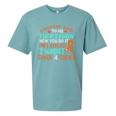 Kidney Cancer Awareness Ribbon Orange Fighter Chemo Cute Gift Sueded Cloud Jersey T-Shirt