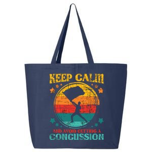 Keep Calm And Avoid Getting A Concussion Retro Colorguard 25L Jumbo Tote