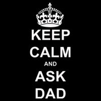 Keep Calm And Ask Dad Drawstring Bag