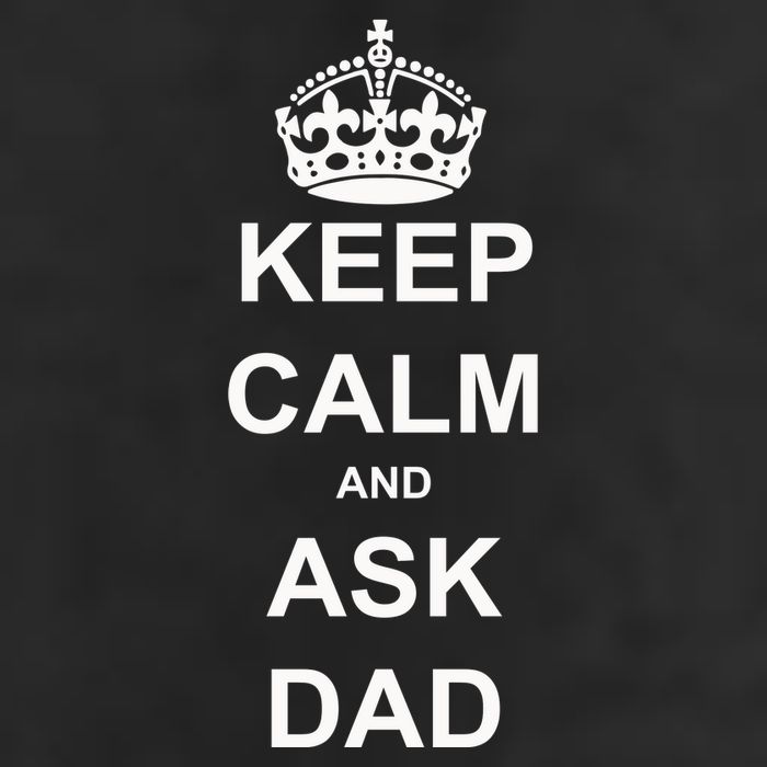Keep Calm And Ask Dad Crop Fleece Hoodie