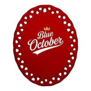 Kansas City Blue October 2024 Ceramic Oval Ornament