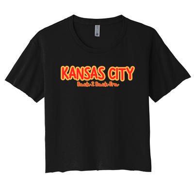 Kansas City Back 2 Back Era Women's Crop Top Tee