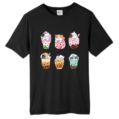 Kawaii Cat Boba Tea Bubble Tea Kawaii Japanese Anime Neko Tall Fusion ChromaSoft Performance T-Shirt