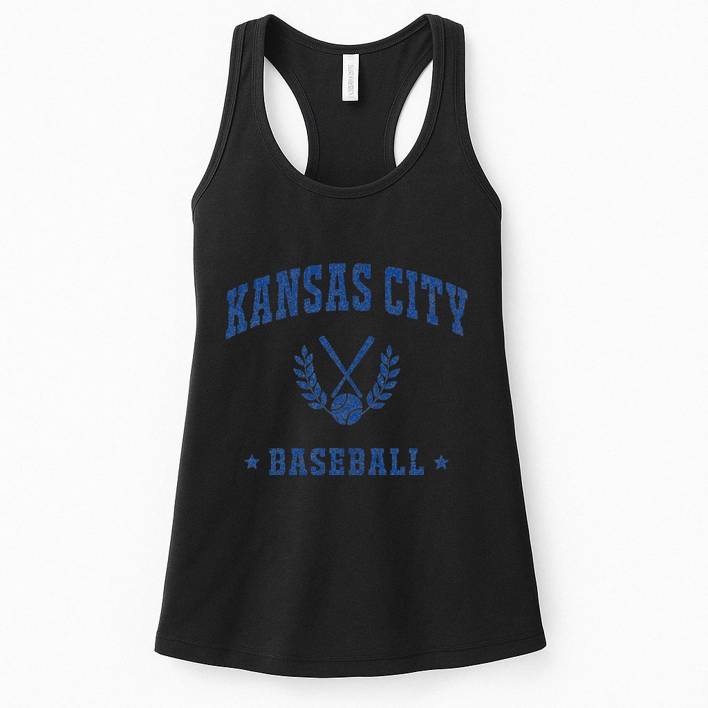 Kansas City Baseball Vintage Retro Baseball Lover Womens Tank Top
