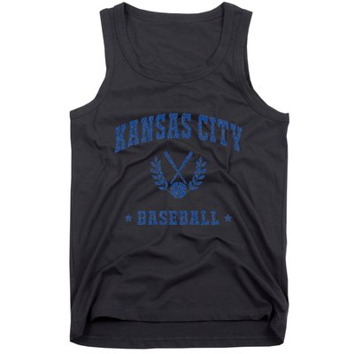 Kansas City Baseball Vintage Retro Baseball Lover Tank Top