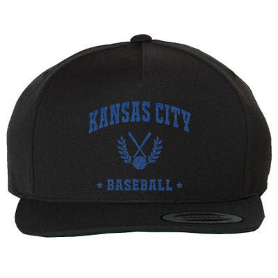 Kansas City Baseball Vintage Retro Baseball Lover Wool Snapback Cap