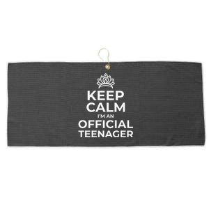 Keep Calm Birthday Nager 13th Funny Girl Large Microfiber Waffle Golf Towel