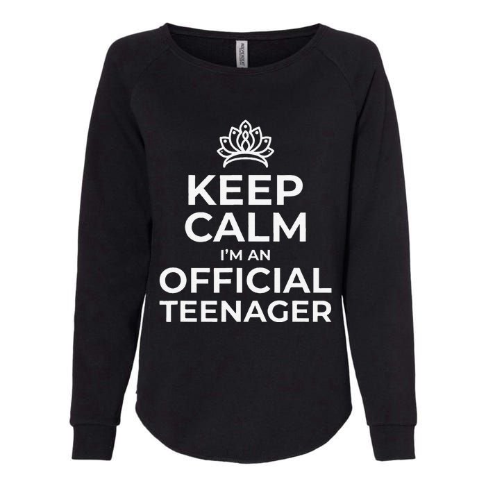 Keep Calm Birthday Nager 13th Funny Girl Womens California Wash Sweatshirt