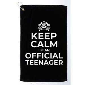 Keep Calm Birthday Nager 13th Funny Girl Platinum Collection Golf Towel