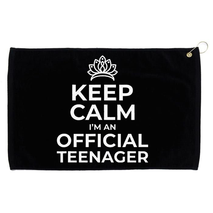 Keep Calm Birthday Nager 13th Funny Girl Grommeted Golf Towel