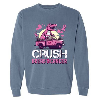 Kids Crush Breast Cancer Awareness Monster Truck Garment-Dyed Sweatshirt