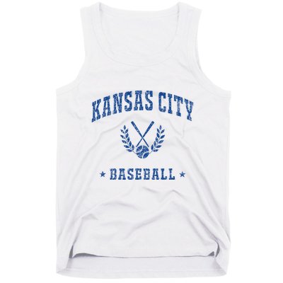 Kansas City Baseball Vintage G.A.M.E.D.A.Y Retro Baseball Lover Tank Top