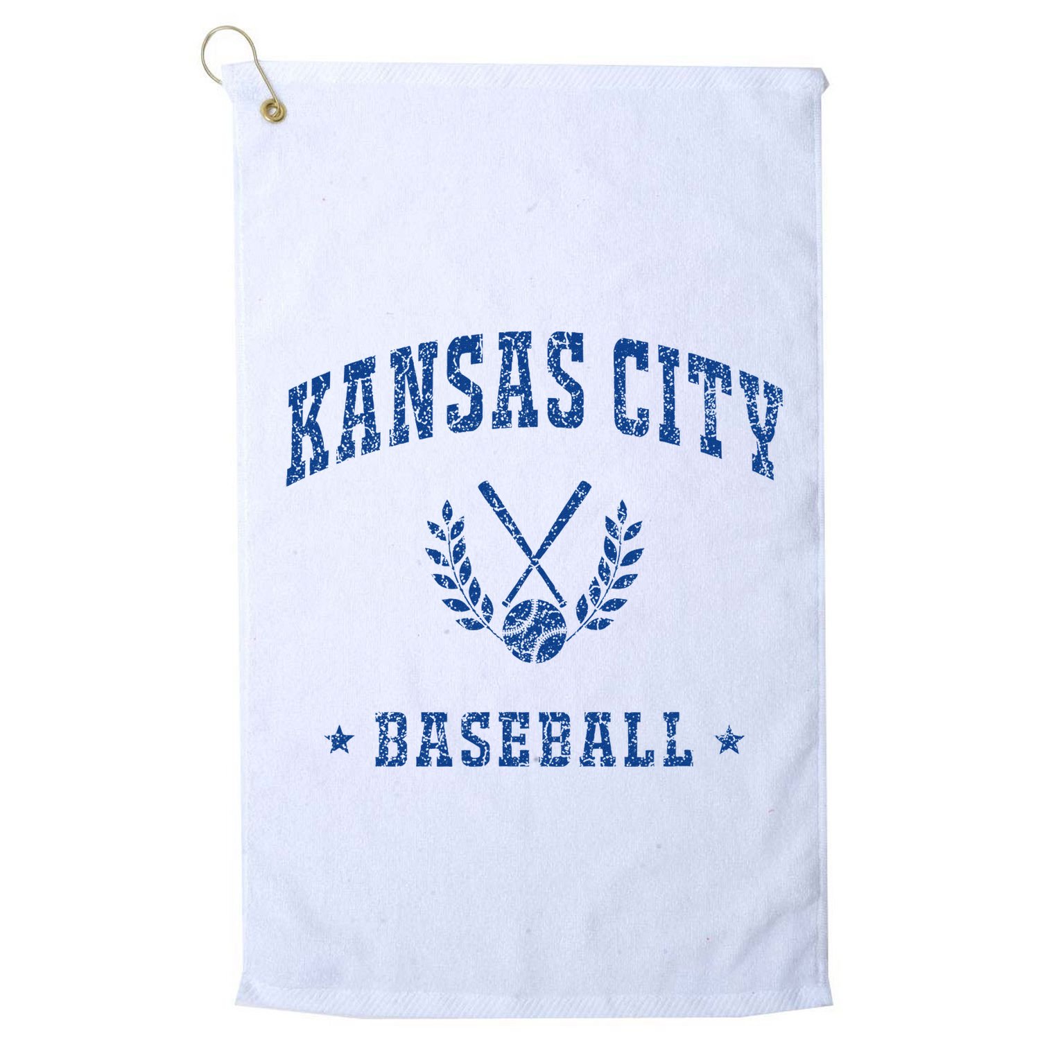Kansas City Baseball Vintage G.A.M.E.D.A.Y Retro Baseball Lover Golf Towel