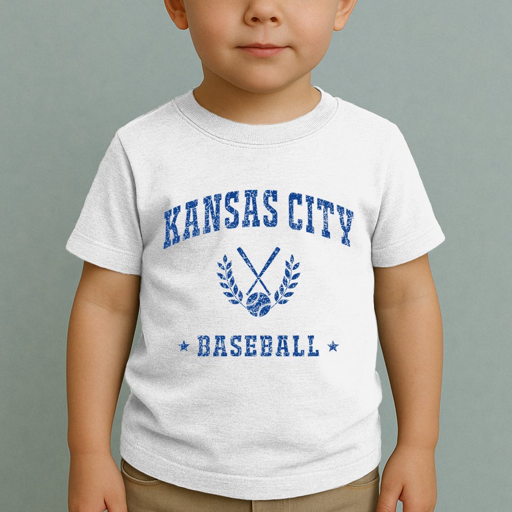 Kansas City Baseball Vintage G.A.M.E.D.A.Y Retro Baseball Lover Toddler T-Shirt