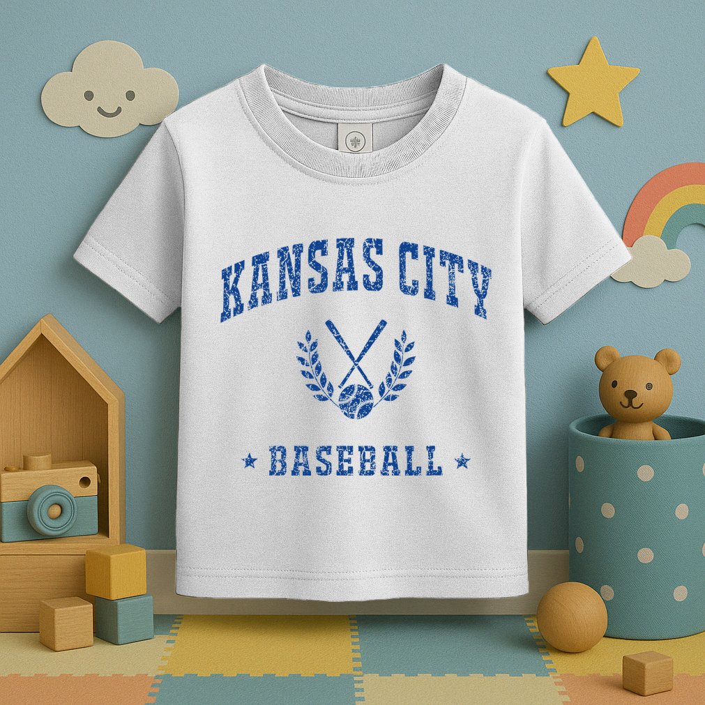 Kansas City Baseball Vintage G.A.M.E.D.A.Y Retro Baseball Lover Toddler T-Shirt