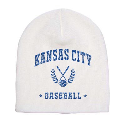 Kansas City Baseball Vintage G.A.M.E.D.A.Y Retro Baseball Lover Short Acrylic Beanie