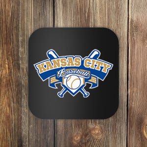 Kansas City Baseball Home Plate & Bat Script Gameday Fan Coaster