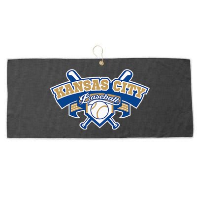 Kansas City Baseball Home Plate & Bat Script Gameday Fan Large Microfiber Waffle Golf Towel