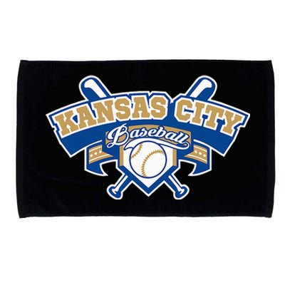 Kansas City Baseball Home Plate & Bat Script Gameday Fan Microfiber Hand Towel