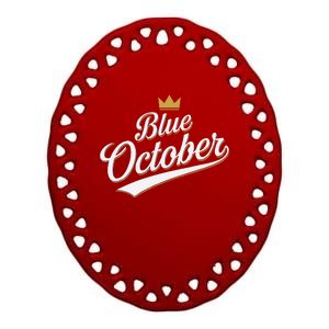 Kansas City Blue October 2024 Ceramic Oval Ornament