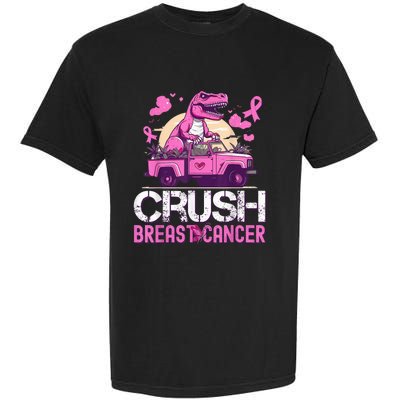 Kid Crush Breast Cancer Awareness Monster Truck Toddler Boy Garment-Dyed Heavyweight T-Shirt