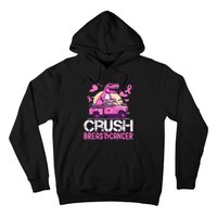 Kid Crush Breast Cancer Awareness Monster Truck Toddler Boy Hoodie